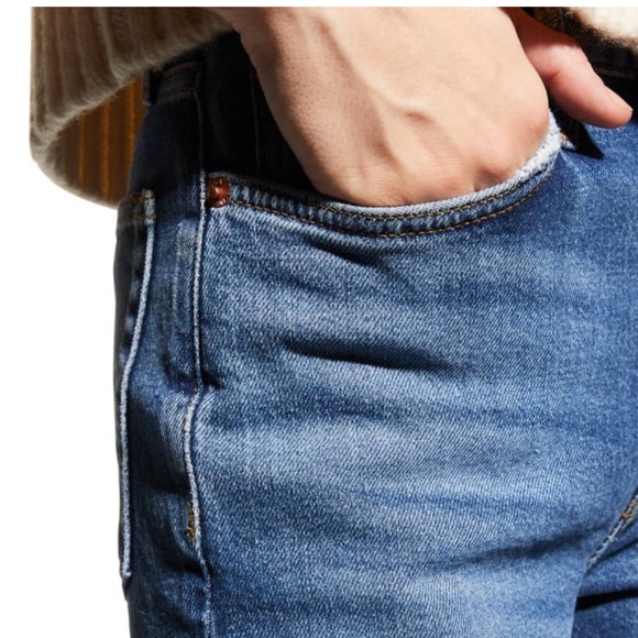 RE/DONE stovepipe jeans 27 waist in stretch denim high rise straight leg denim - Picture 4 of 8